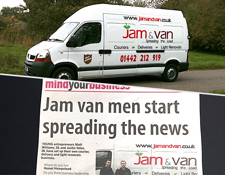 JamVans 2010 Newspaper and Van